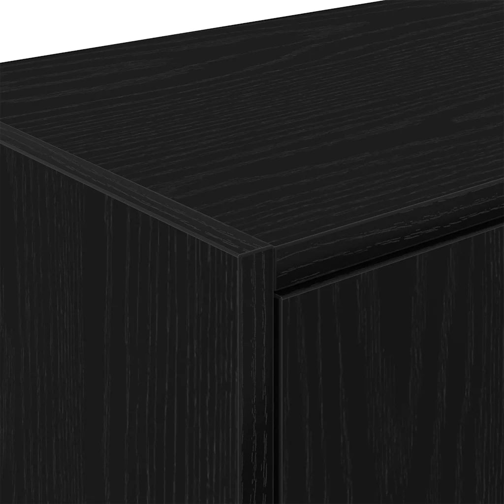 Pensili per Garage 2 pz Neri in Legno Multistrato