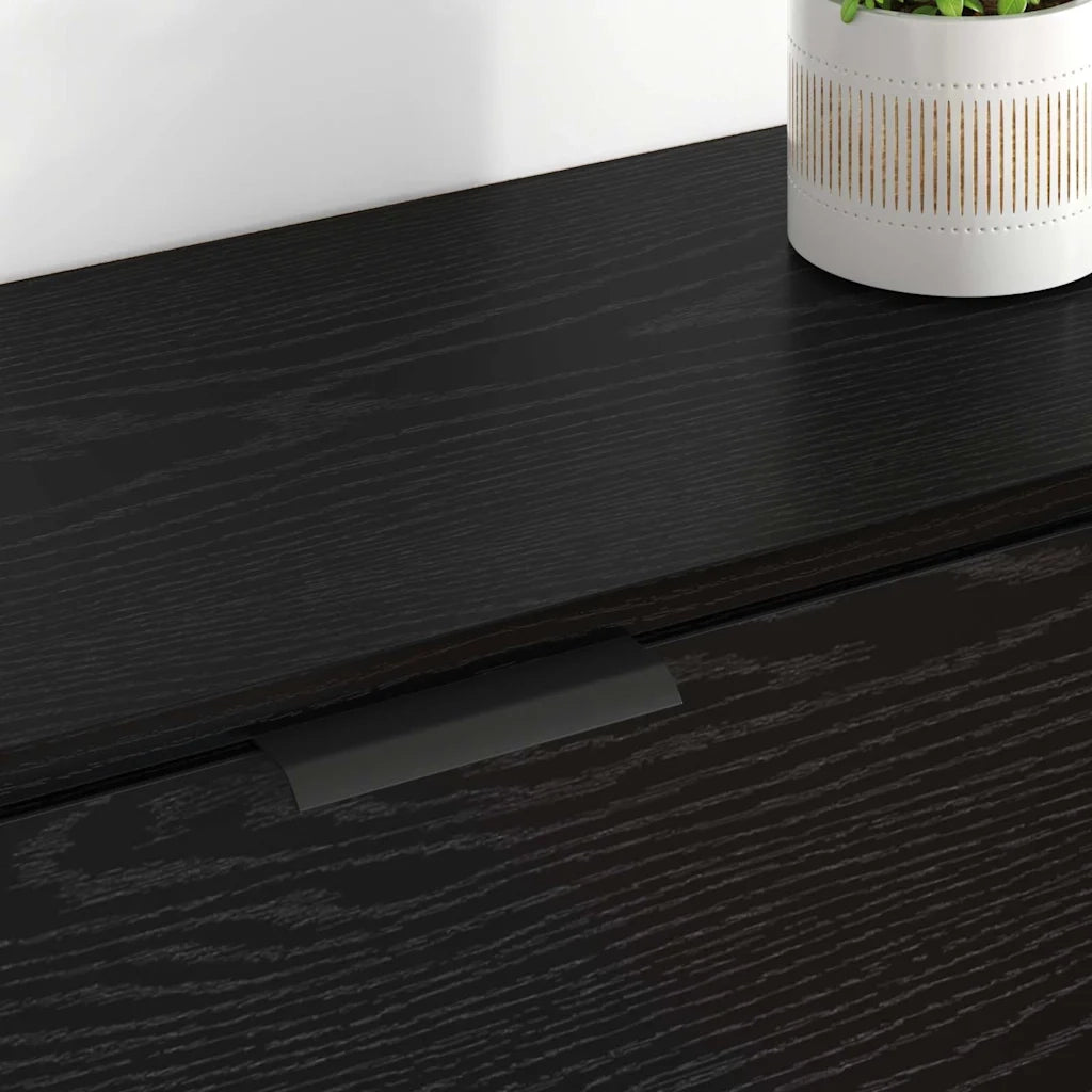 Credenza con cassetto 3 pcs Rovere nero Legno multistrato 3416163