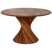 Tavolo da pranzo in legno marrone 130x130x75h cm