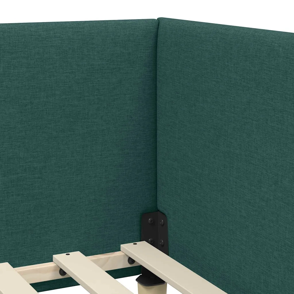 Cornice del letto ad angolo Verde Scuro 80 cm x 200 cm 42016177