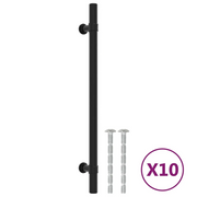 Maniglie per Mobili 10 pz Nere 192 mm in Acciaio Inox CFW1032412