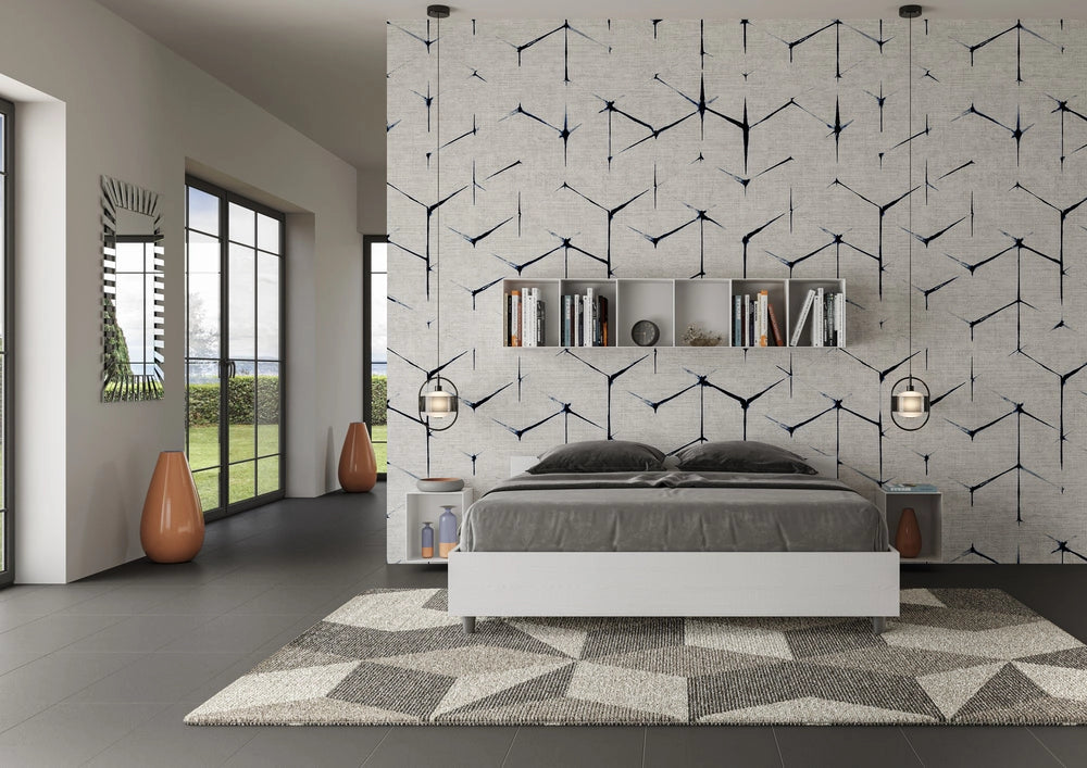 Letto Matrimoniale 160x190 cm con Rete Nuamo Frassino Bianco