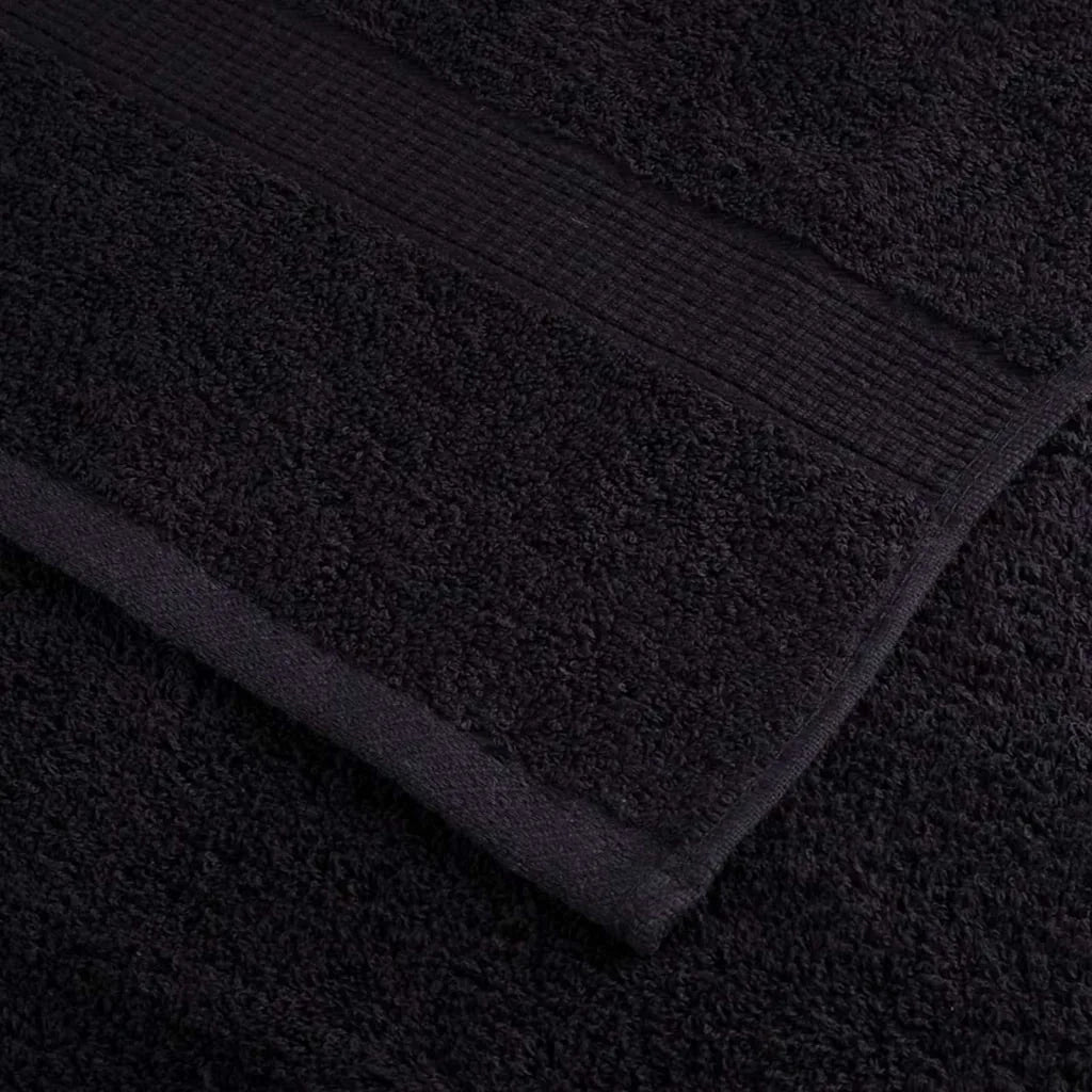 vidaXL Panni per il viso SOLUND 2 pcs Nero Cotone