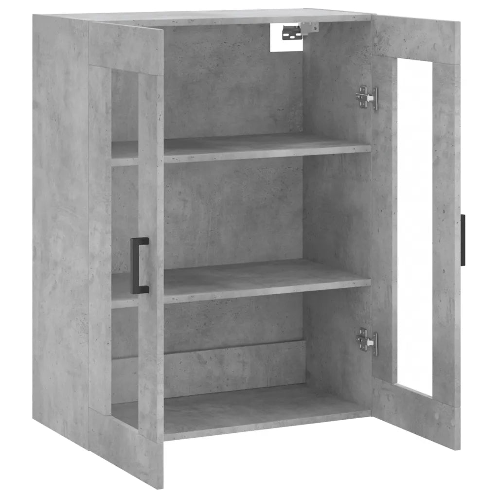 Mobile a Parete Grigio Cemento 69,5x34x90 cm 828480
