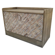 Sgabello scarpiera in legno marrone 80x38x53h
