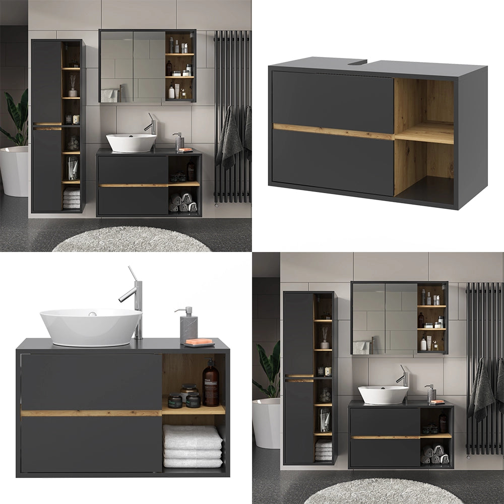 Vicco Mobile sottolavabo per bagno Antracite 100 x 60 cm