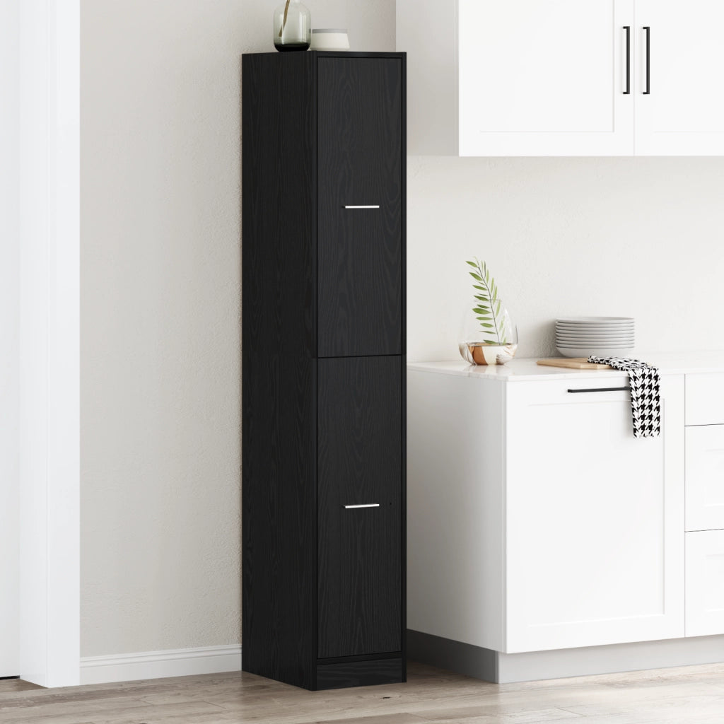 Armadio Apothecary Rovere Nero 30x41x174.5 cm Legno Ingegnerizzato