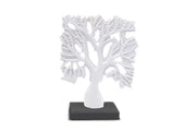Albero Decorativo Casa in Resina Bianco 23 cm