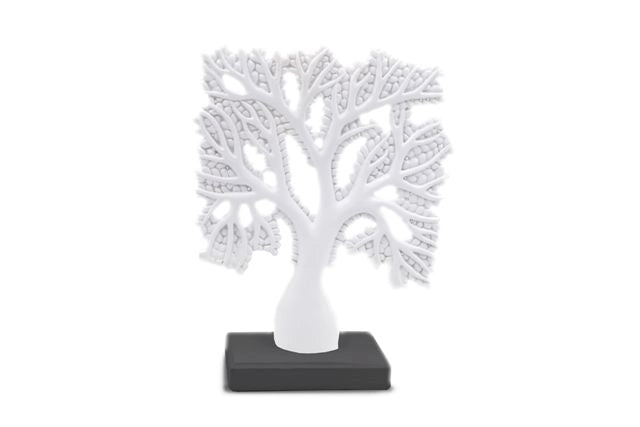 Albero Decorativo Casa in Resina Bianco 23 cm