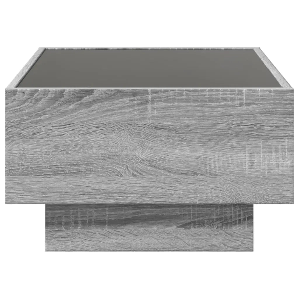 Tavolino salotto | Tavolino da caff¨¨ | Tavolino da Soggiorno con LED Grigio Sonoma 70x50x30 cm Multistrato