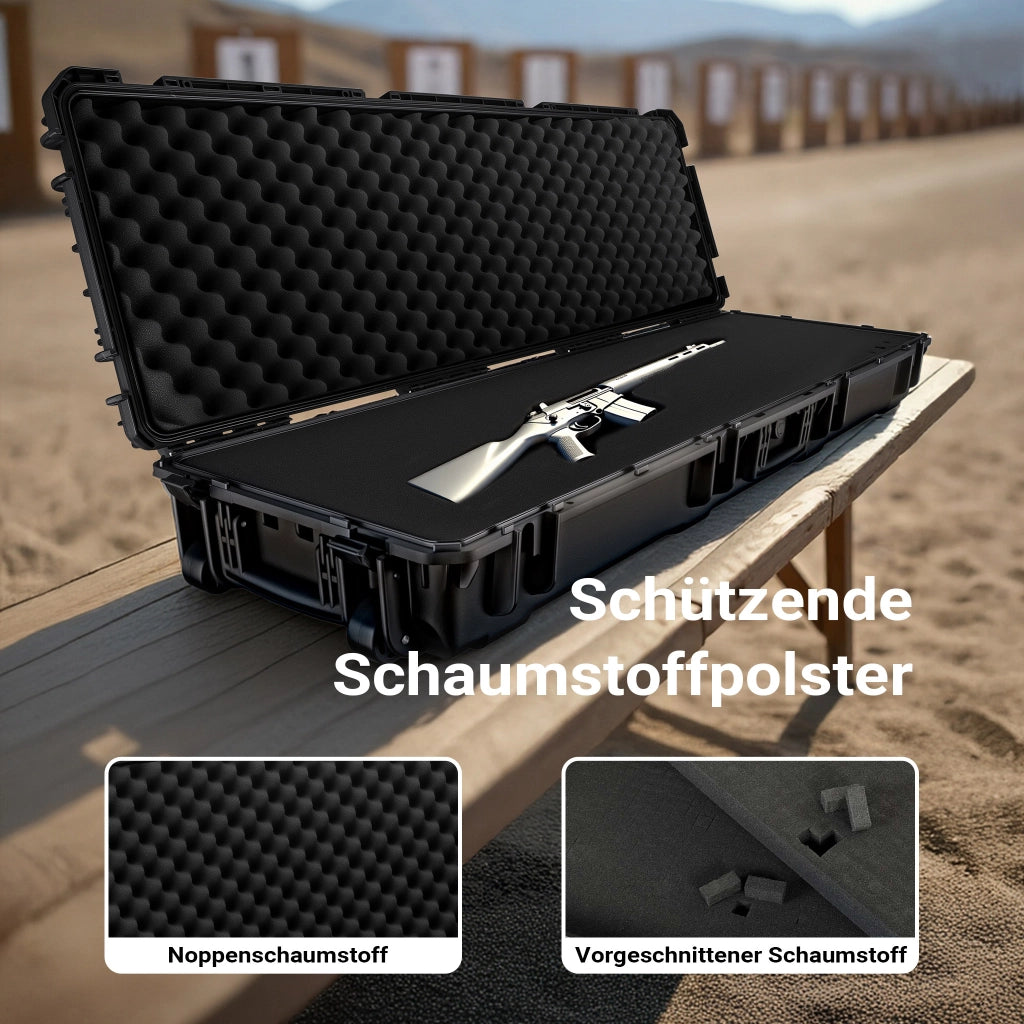 Waffenkoffer 139,6 x 44,9 x 18,8 cm aus PP, Bogenkoffer für Bogensport und Gewehre