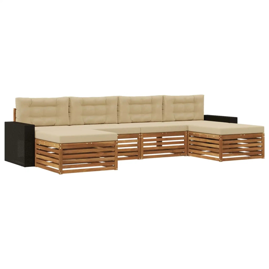 Set di divani da esterno 6 pz Legno di Acacia Massello 3383696