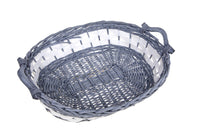 Set 2 Cesti Ovali con Manici 50x35x14 cm