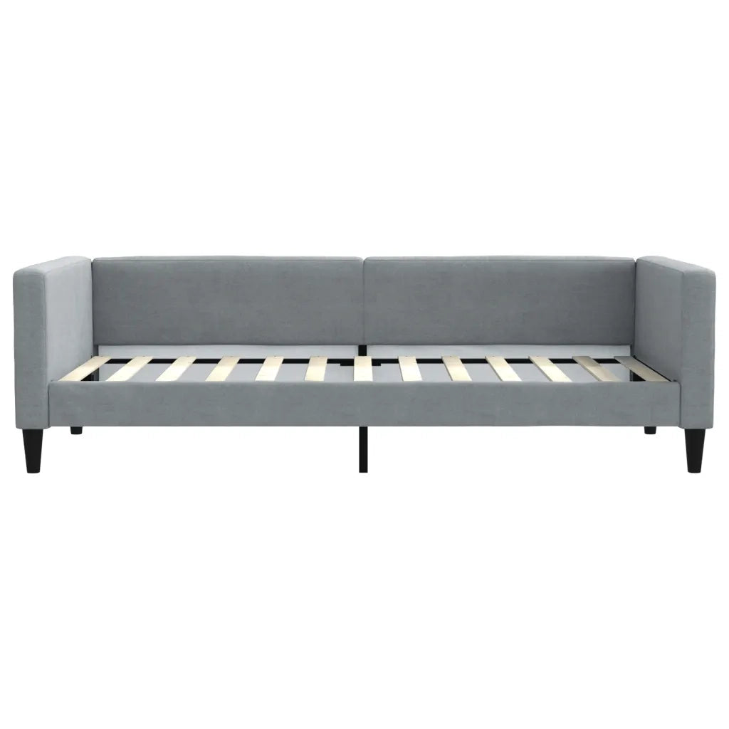 Divano Letto con Letto Estraibile Grigio Chiaro 90x200 Tessuto 3196578