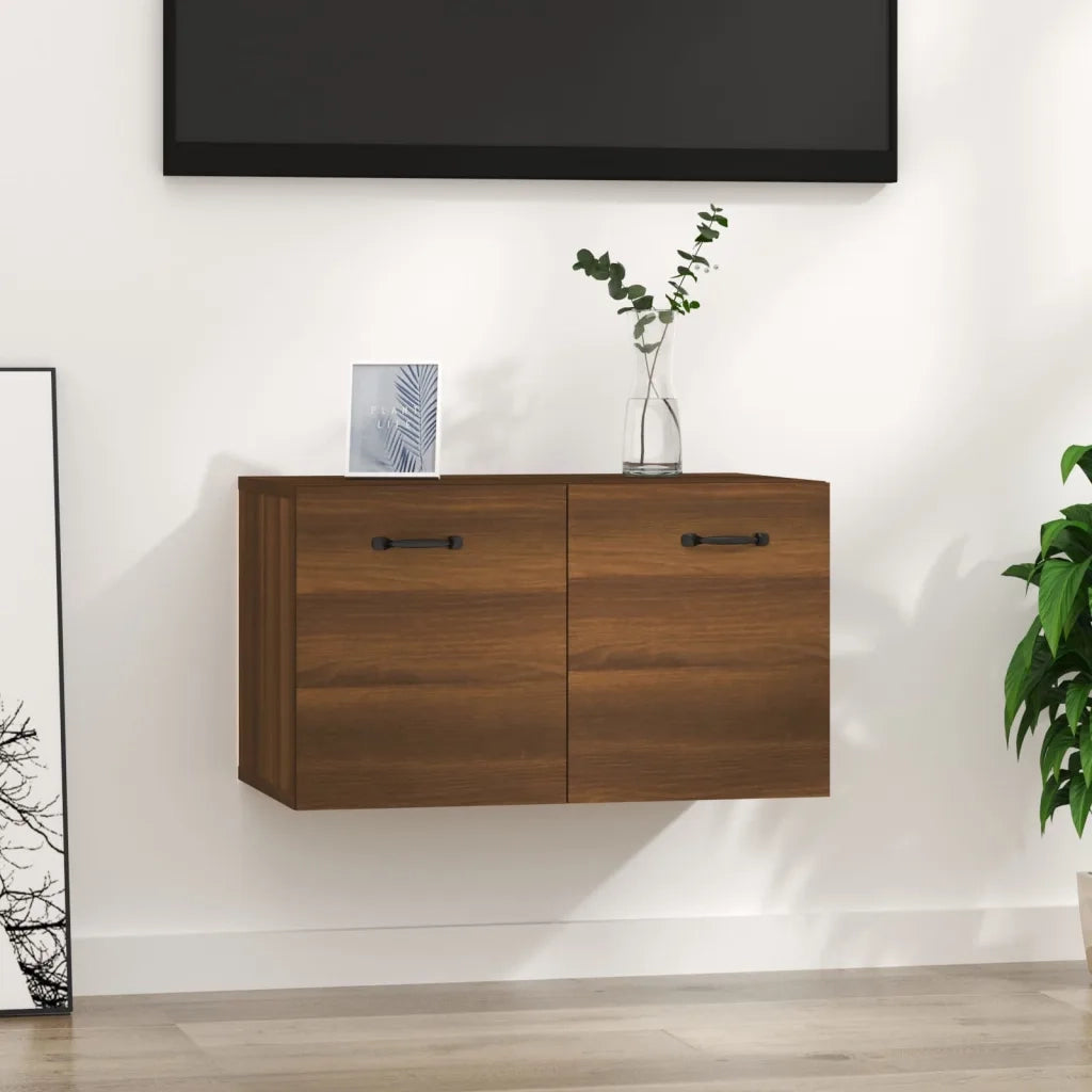 Armadietto a Muro | Mobile a Parete Rovere Marrone 60x36,5x35 Legno Multistrato