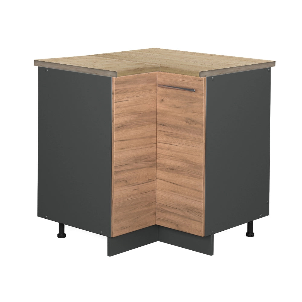 Mobile ad angolo cucina Fame-Line Rovere dorato/Antracite 80.5 cm, PL Rovere Vicco