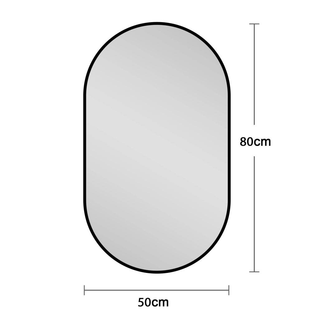 SPECCHIO BAGNO 50x80 cm in Vetro e Metallo Argento, sospensione orizzontale/verticale