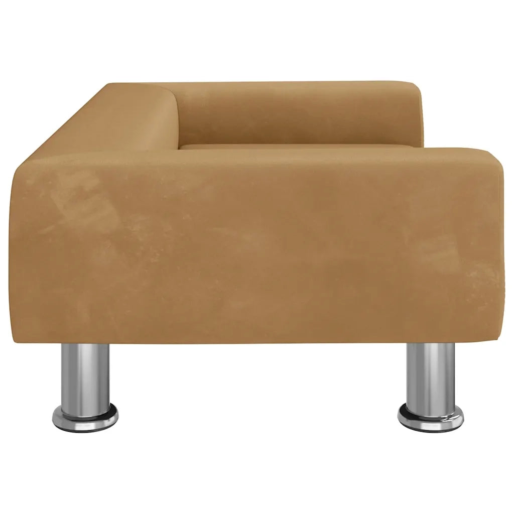Lettino per Cani Marrone 70x45x26,5 cm in Velluto 171923