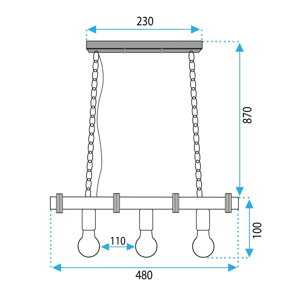 Lampada APP1319-3CP Line