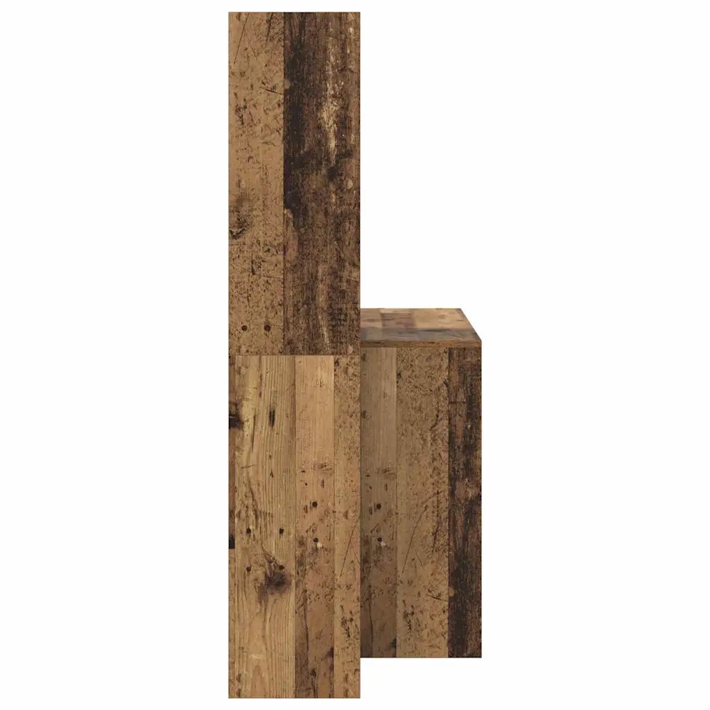 vidaXL Scrivania Legno vecchio 138.5 x 55 x 143 cm Legno multistrato