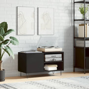 Mobile Porta Dischi Nero 85x38x48 cm in Legno Multistrato 831701