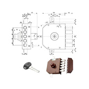 Serratura Sic.Triplice Sx Pompa 30622 Mottura