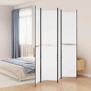 Divisorio a 4 Pannelli Bianco 200x220 cm Tessuto 350246