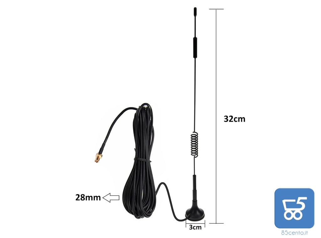 Antenna Base Magnetica 12dBi 4G Ripetitore di Segnale per Interni Esterni connettore TS9
