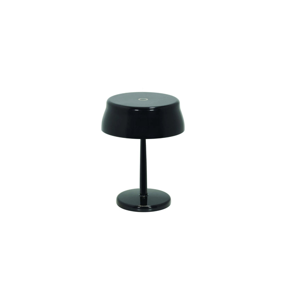 Zafferano Sister Light Mini Wi-fi Lampada a led smart da tavolo Nero Perlato ricaricabile e dimmerabile