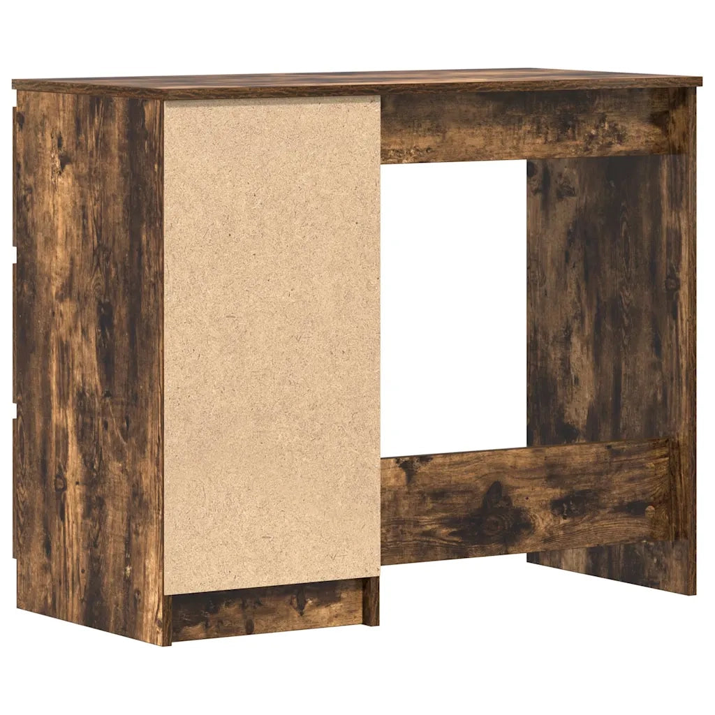 Scrivania Rovere Fumo 90x45x76 cm in Legno Multistrato 815507