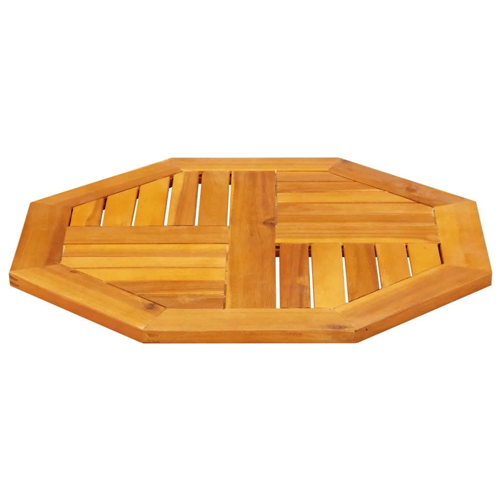 Piano per Tavolo 60x60x2 cm Ottagonale Legno Massello di Acacia 4004260