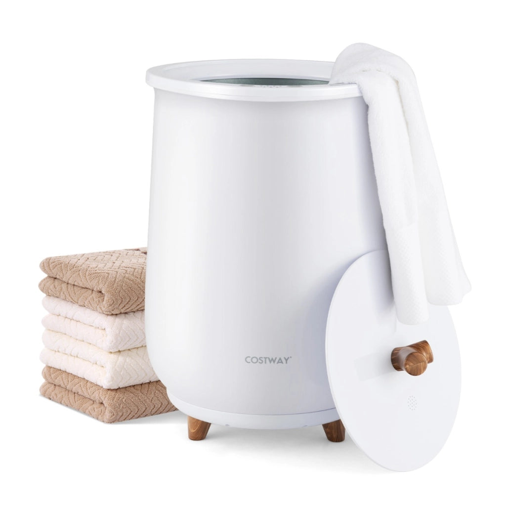 Secchiello riscaldatore di asciugamani da 20L con 3 livelli di riscaldamento timer, Secchiello grande Bianco