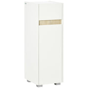 EasyComfort Mobiletto Bagno con Cassetto e Armadietto con Mensola Regolabile in Legno 30x33x88cm, Bianco