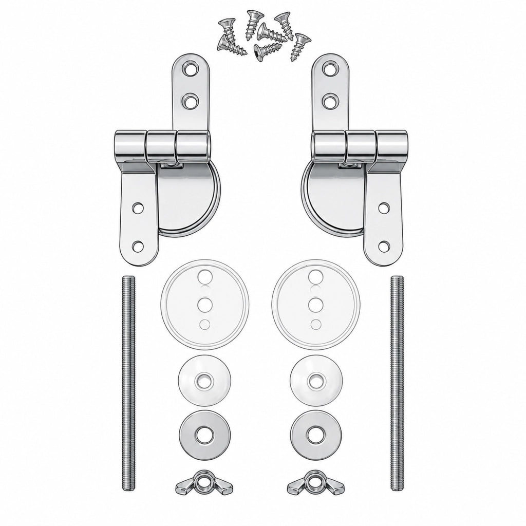 Coppia cerniere per sedile wc installazione standard durevoli e funzionali *** confezione 1