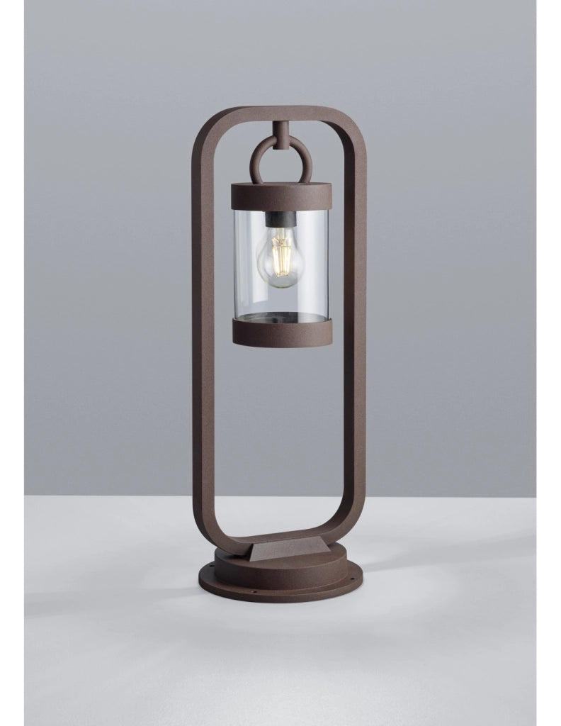 Paletto Da Esterno Sambesi Ruggine H60 cm IP44 Sensore Crepuscolare Trio Lighting