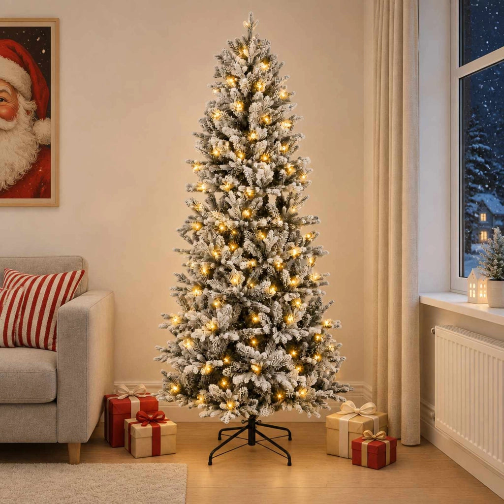 Albero di Natale Artificiale con Rami Pieghevoli 240 cm 300 LED 3466245