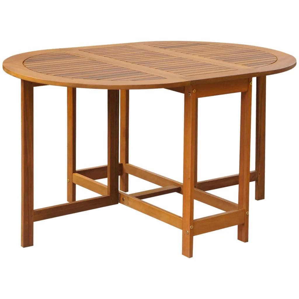 Set da Pranzo da Giardino 5 pz Pieghevole in Massello di Acacia cod mxl 34566