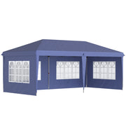 Gazebo pieghevole 6x3m con pareti removibili ¨C zephmum ¨C blu