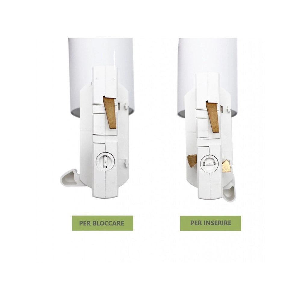 Trade Shop - Porta Faretto Lampadina Attacco Gu10 Per Binario Trifase Orientabile Faro Proiettore Gd18a - Bianco