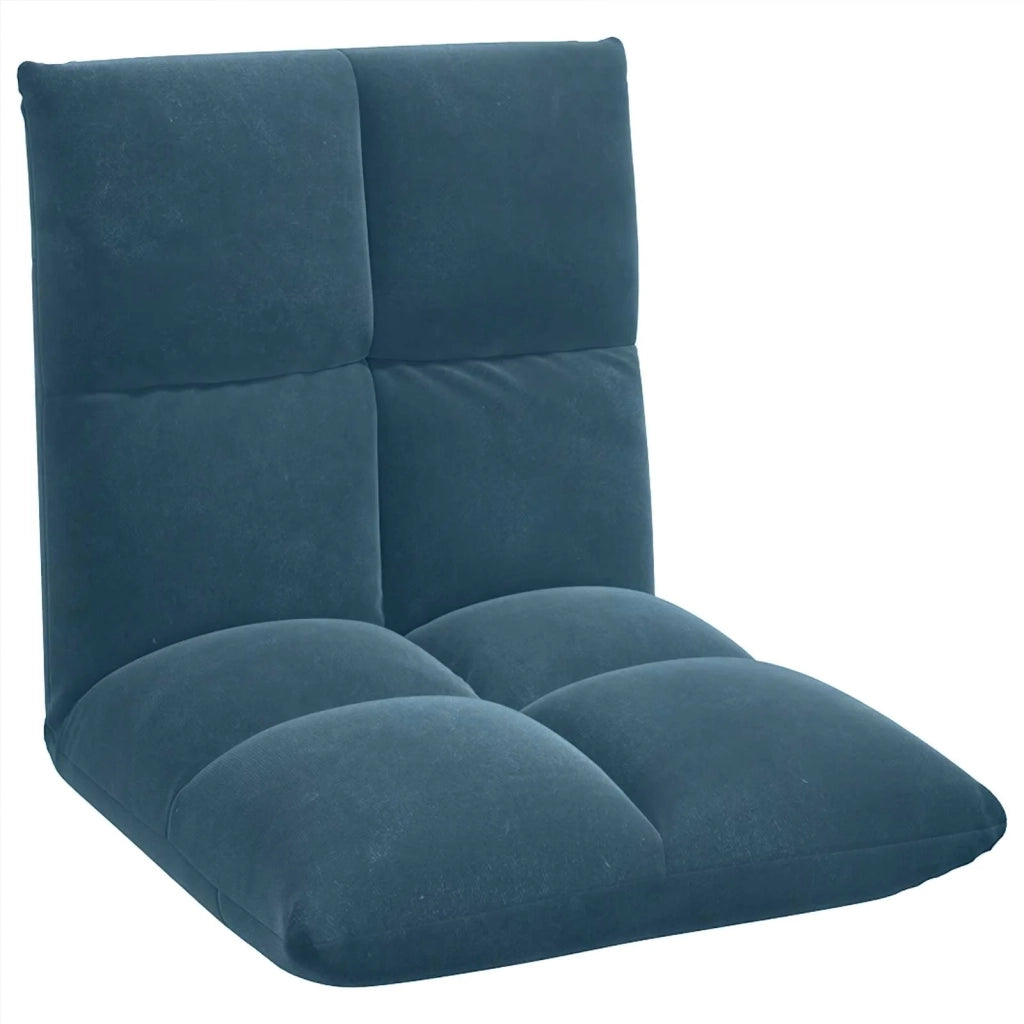 Sedia a pavimento regolabile Blu Velluto