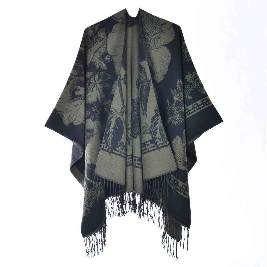 Nuovo scialle/sciarpa/scialle double-face in cashmere jacquard stampato autunno/inverno