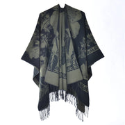 Nuovo scialle/sciarpa/scialle double-face in cashmere jacquard stampato autunno/inverno