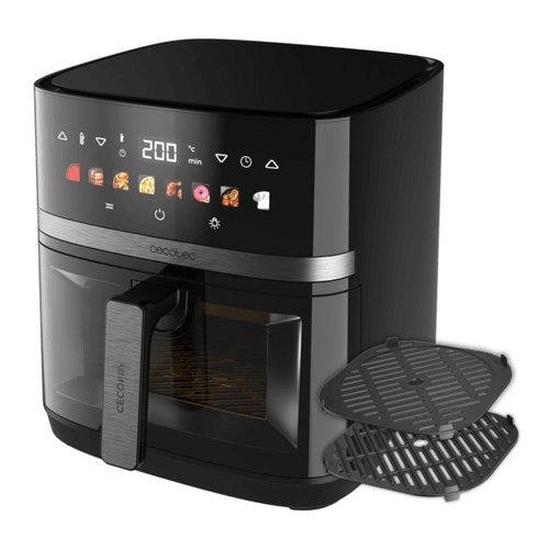 Cecotec cecofry&grill duoheat 8000 friggitrice ad aria 8.0 lt finestra  e display colori - CC100501