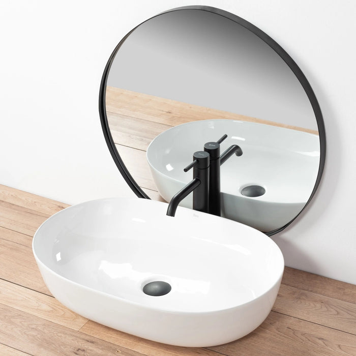 Lavabo Da Appoggio In Ceramica Cleo White-rea
