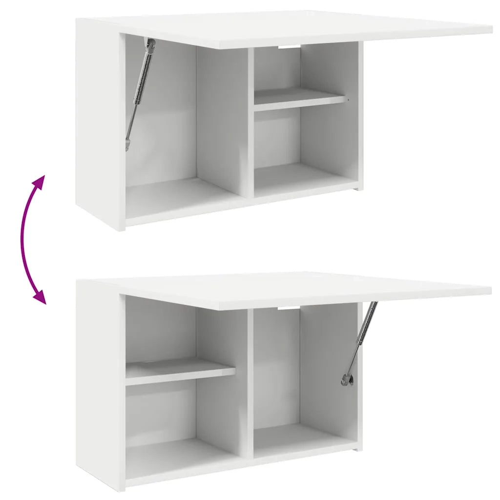 Mobiletto da bagno a parete pratico e minimalista 60 x 25 x 40 cm in legno composito bianco 02_0051260