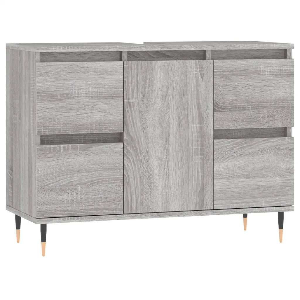 Mobile da Bagno | Armadio da bagno Grigio Sonoma 80x33x60 cm in Legno Multistrato