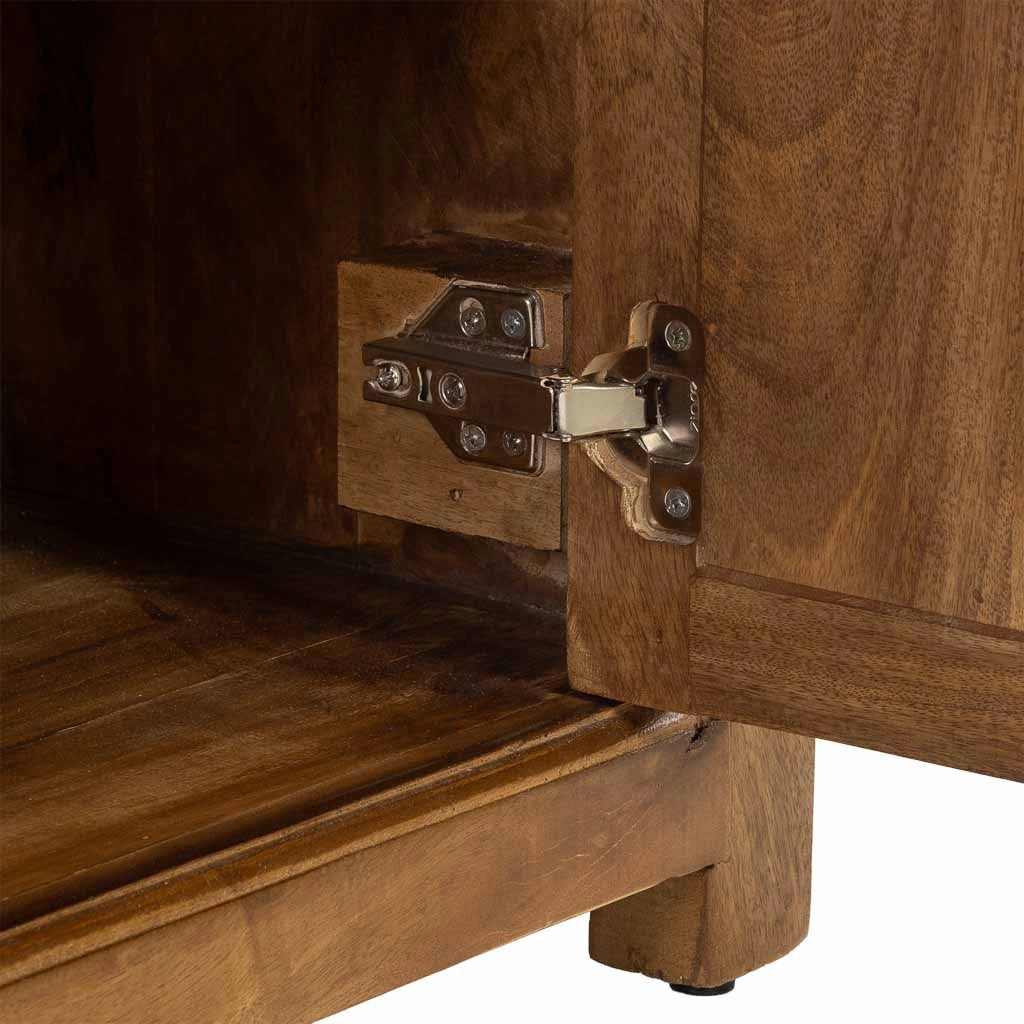 Credenza in legno marrone con 2 ante e 2 cassetti, 120x40x88h cm