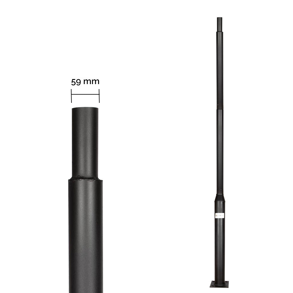 PALO Per Lampione da Giardino 2,8 Metri Imboccatura d.59 mm