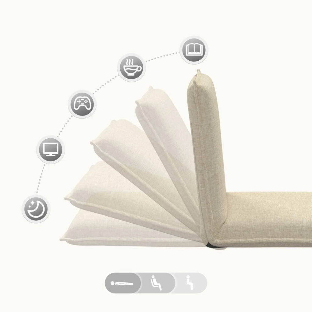 Sedia a pavimento regolabile Crema Tessuto