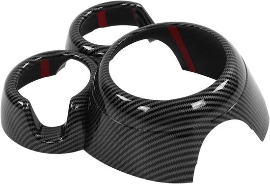 Pannello di copertura del cambio - Accessori interno auto - Copriporta - Fibra di carbonio stile - Aggiornamento facelift - Sostituzione - MINI Cooper Hatchback F55 F56 F57 - 2014-2023.